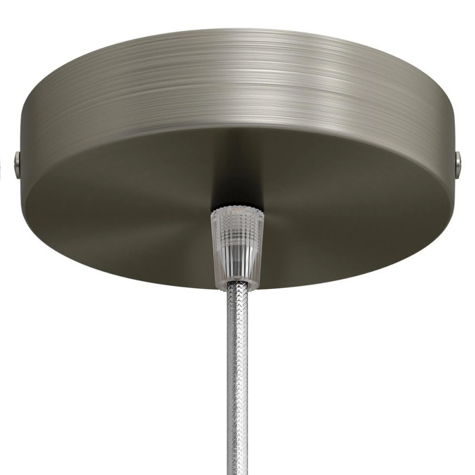 Cylindrical metal ceiling rose kit - Satin titanium