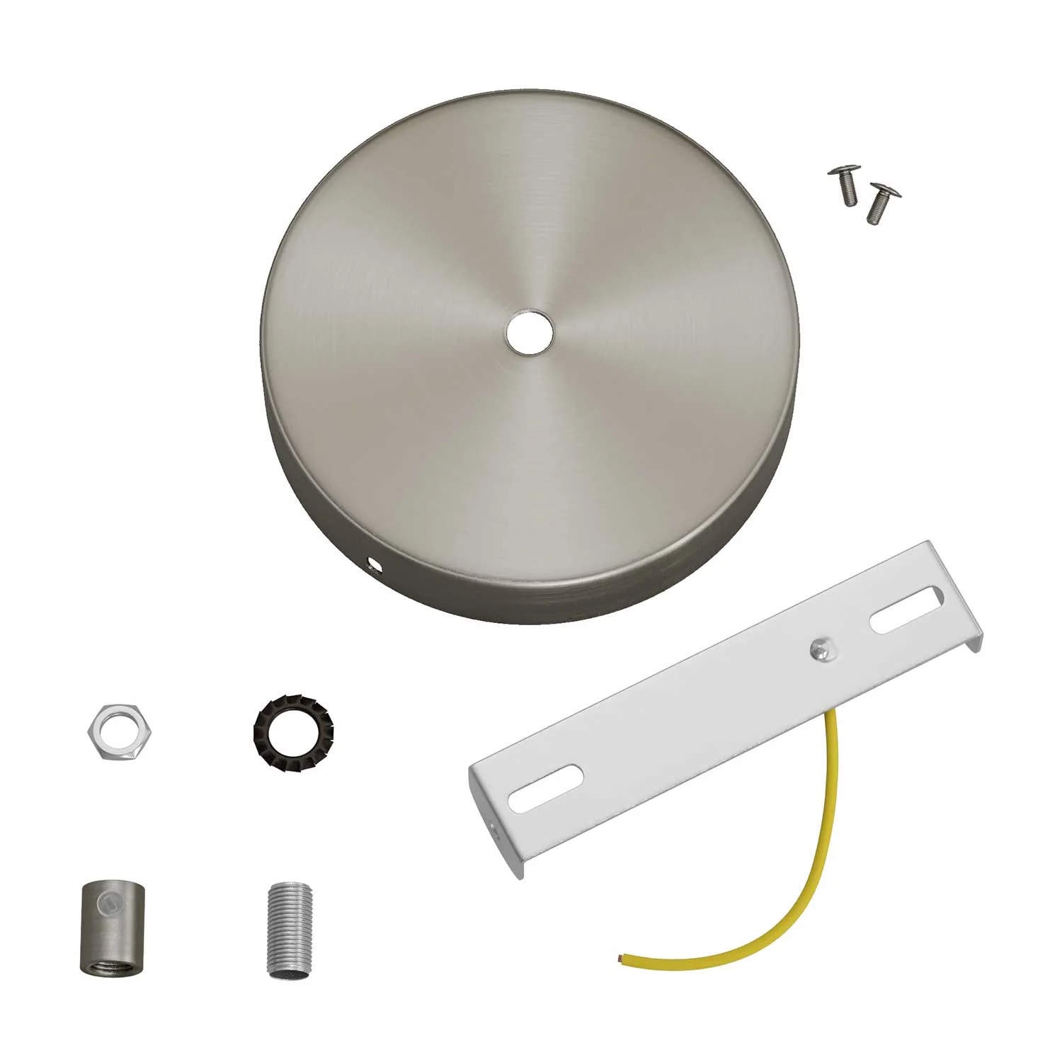 Cylindrical metal ceiling rose kit - Satin titanium - Image 8