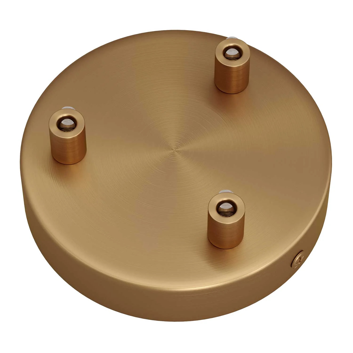 Cylindrical ceiling rose kit in metal with 3 holes - Satin bronze - Image 7