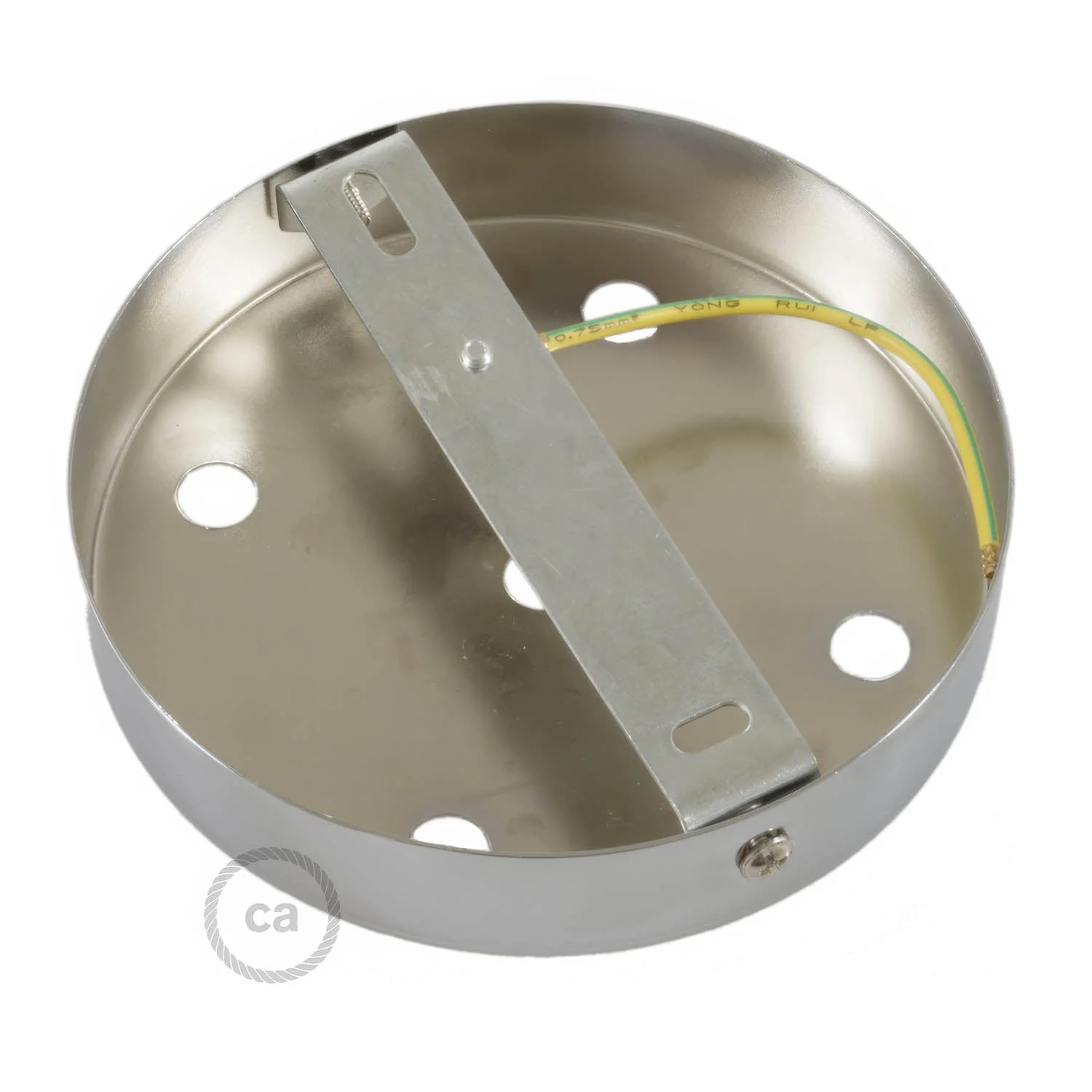 5-hole cylindrical metal ceiling rose kit - Chrome - Image 4