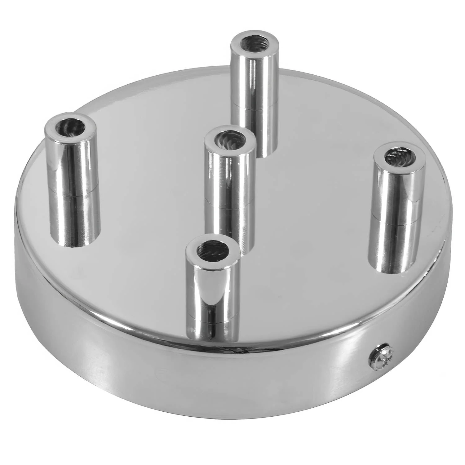 5-hole cylindrical metal ceiling rose kit - Chrome - Image 7