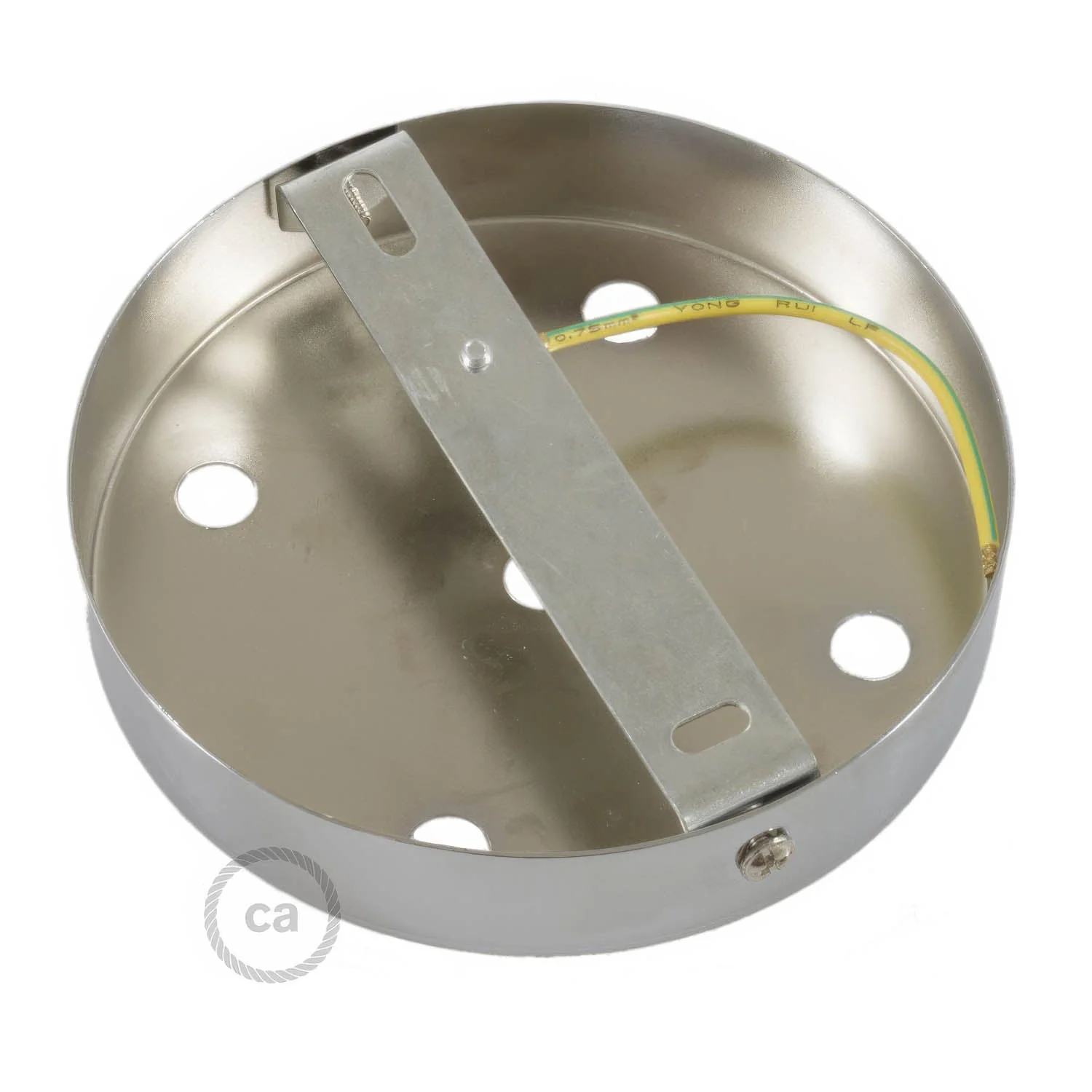 5-hole cylindrical metal ceiling rose kit - Chrome - Image 9