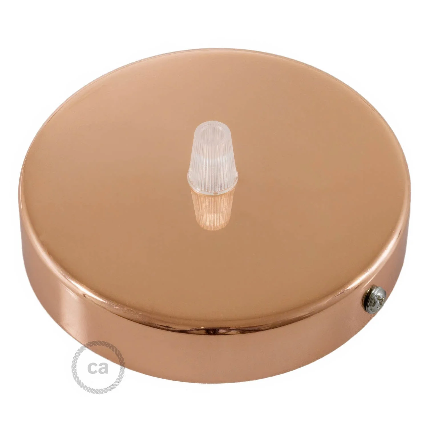Cylindrical metal ceiling rose kit - Copper - Image 2