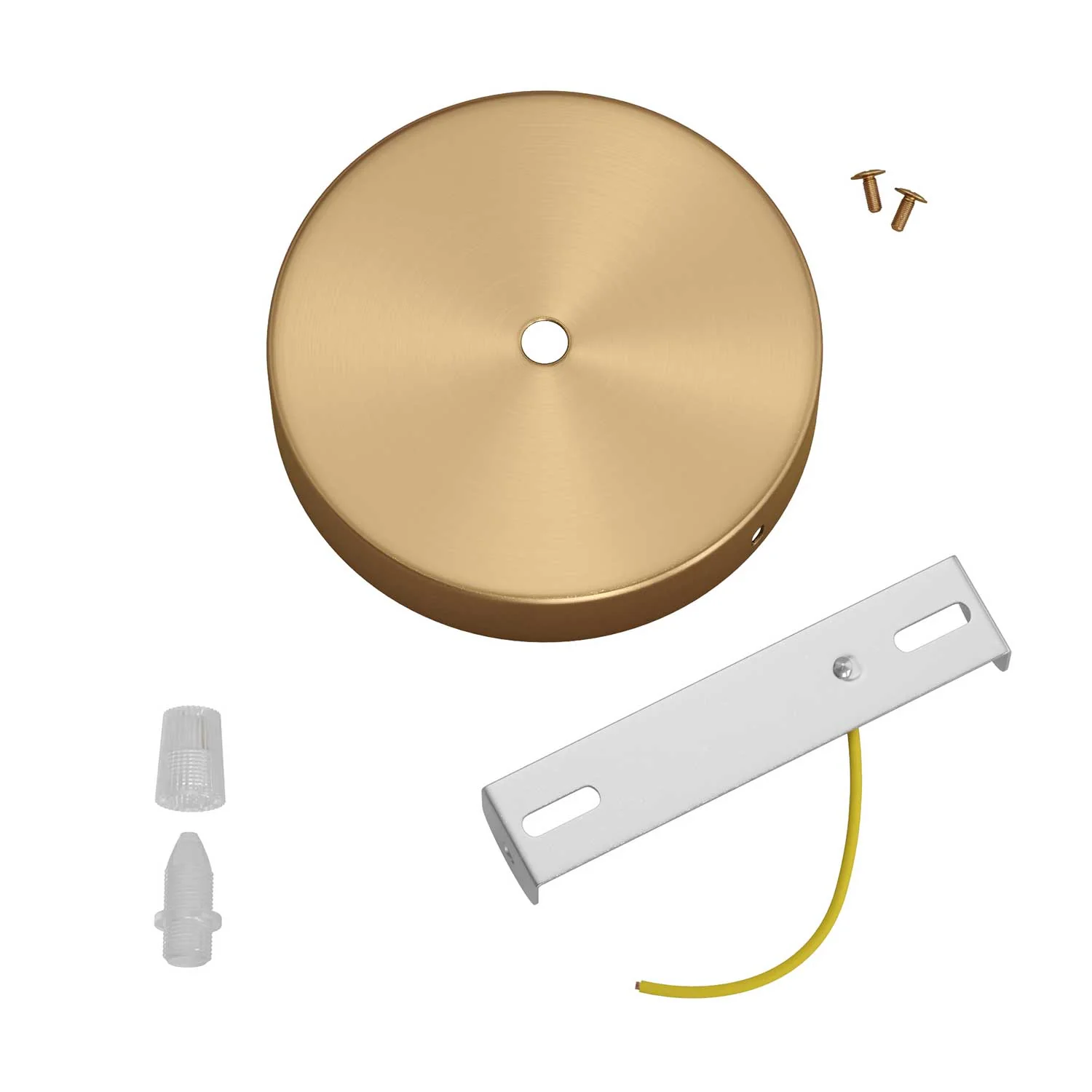 Cylindrical metal ceiling rose kit - Satin bronze - Image 3