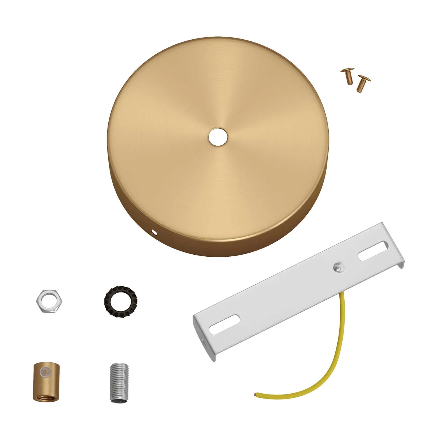 Cylindrical metal ceiling rose kit - Satin bronze - Image 8