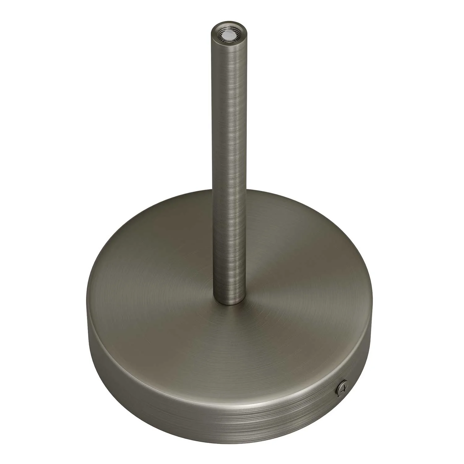 Cylindrical ceiling rose kit in metal with 15 cm cable clamp - Satin titanium - Image 2