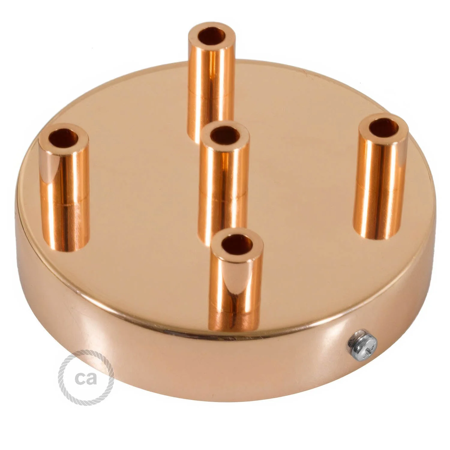 5-hole cylindrical metal ceiling rose kit - Copper - Image 7
