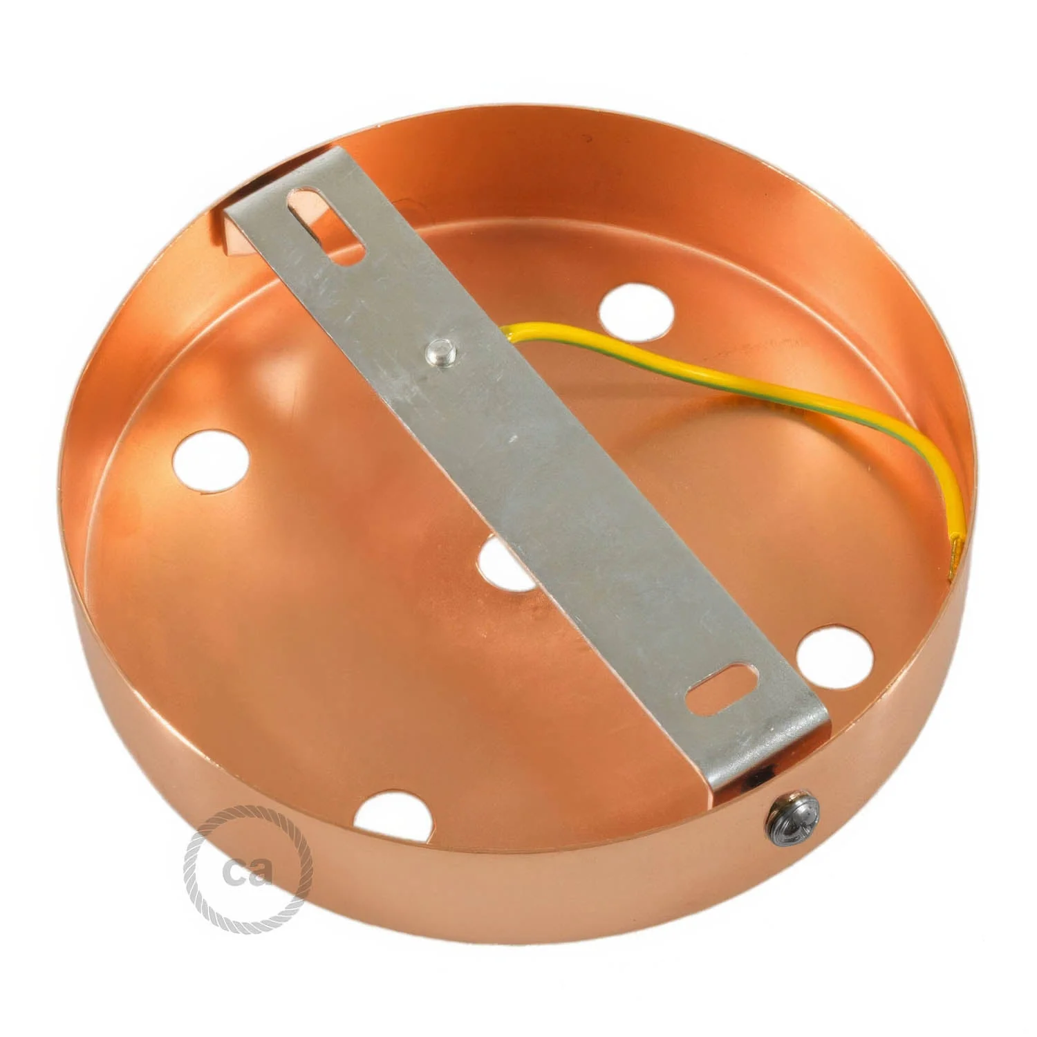 5-hole cylindrical metal ceiling rose kit - Copper - Image 9
