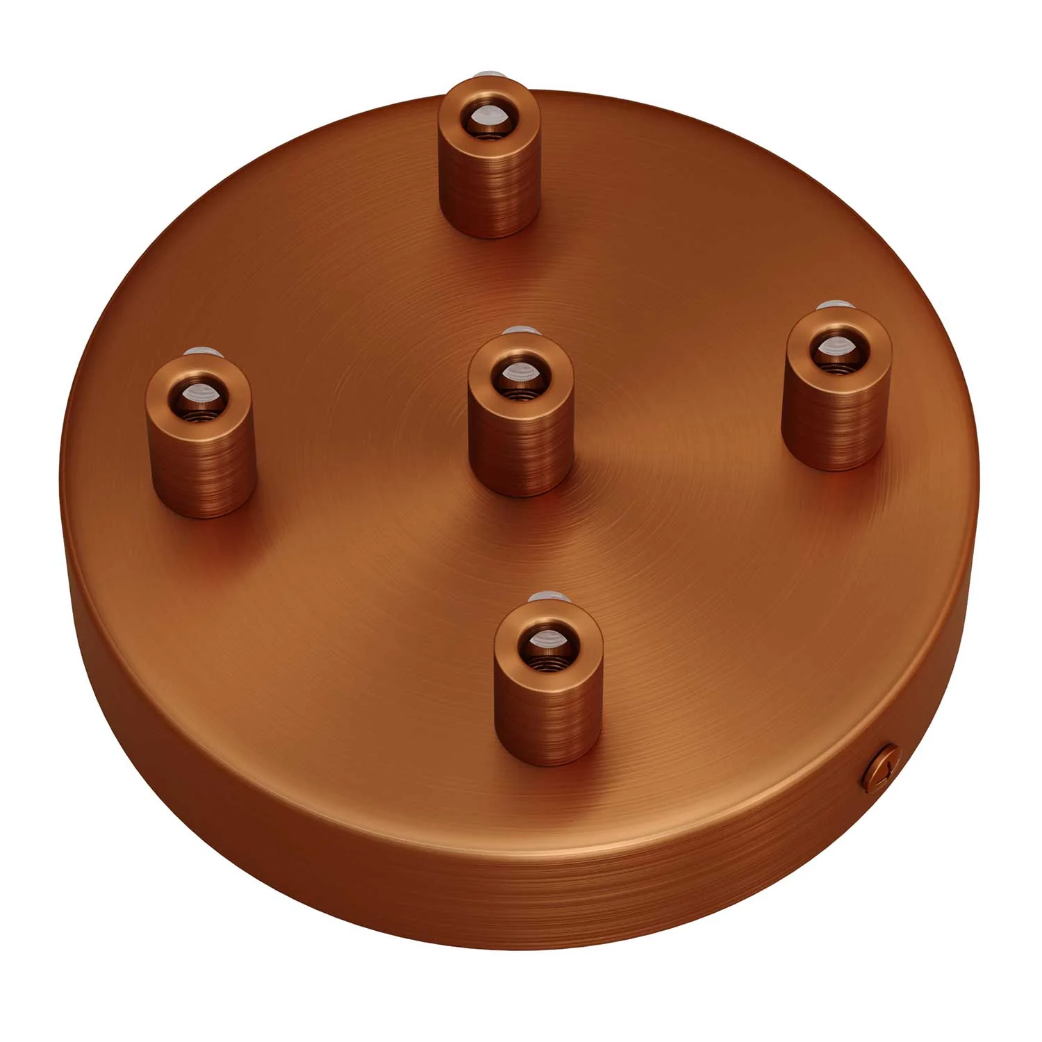 Cylindrical ceiling rose kit in metal with 5 holes - Satin copper - Image 7
