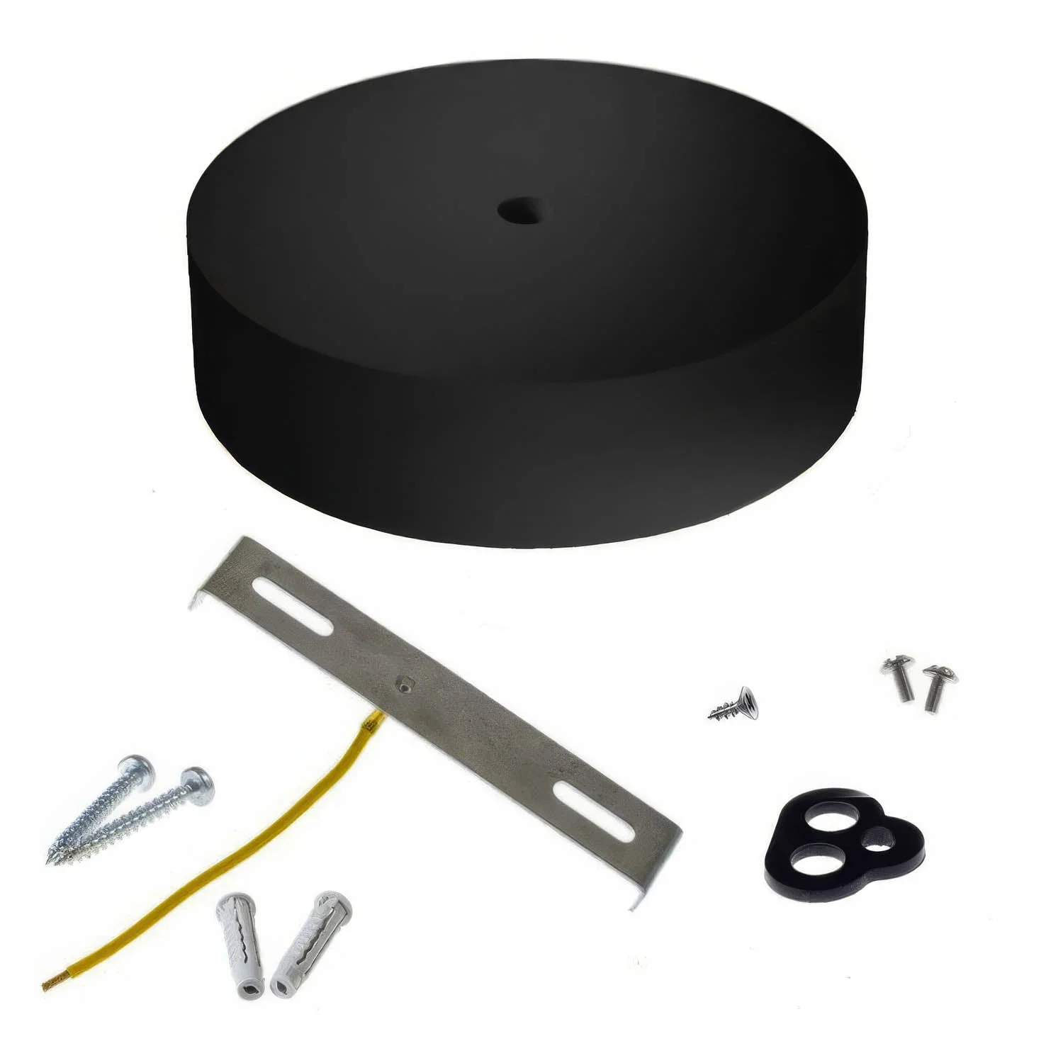 Ceiling rose kit in wood - Black - Image 2