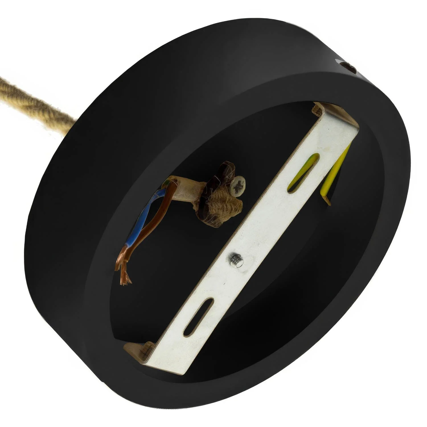 Ceiling rose kit in wood - Black - Image 3