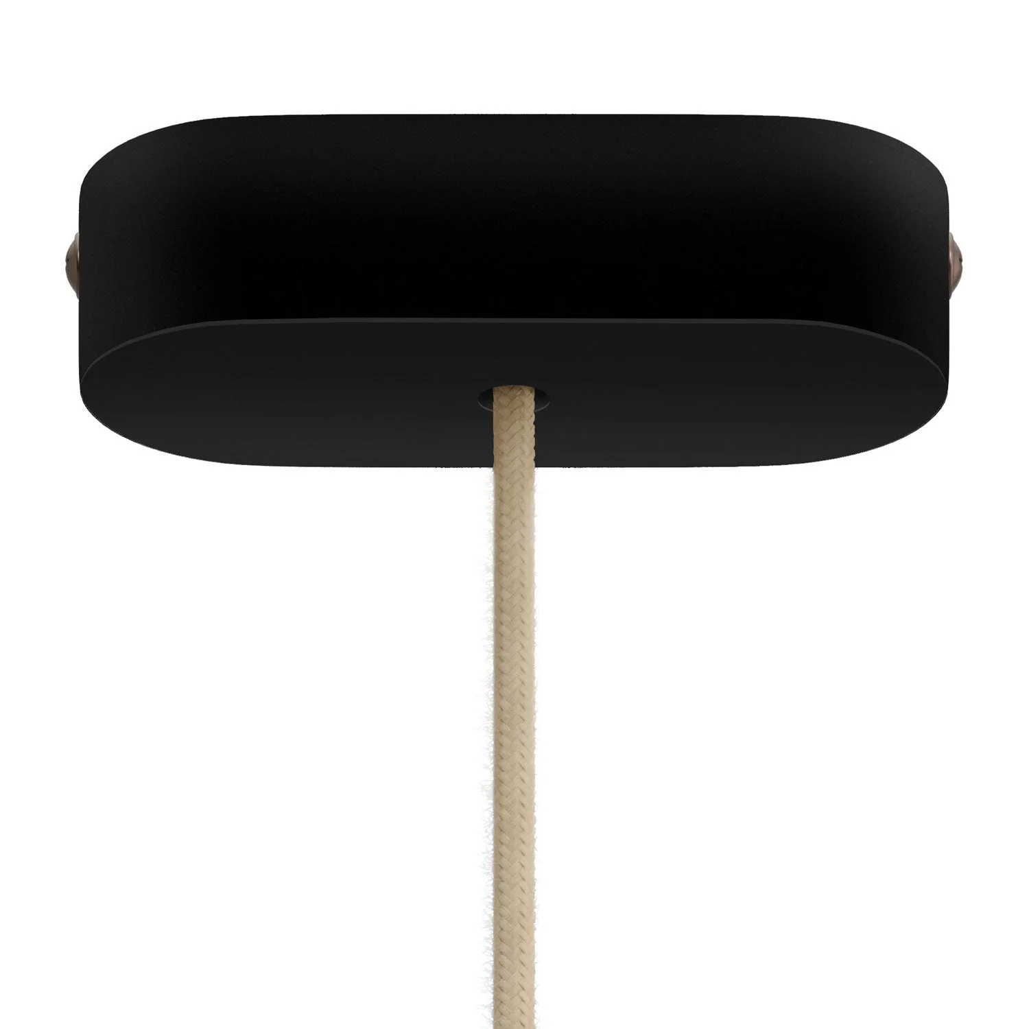 Oval wooden ceiling rose kit - Black