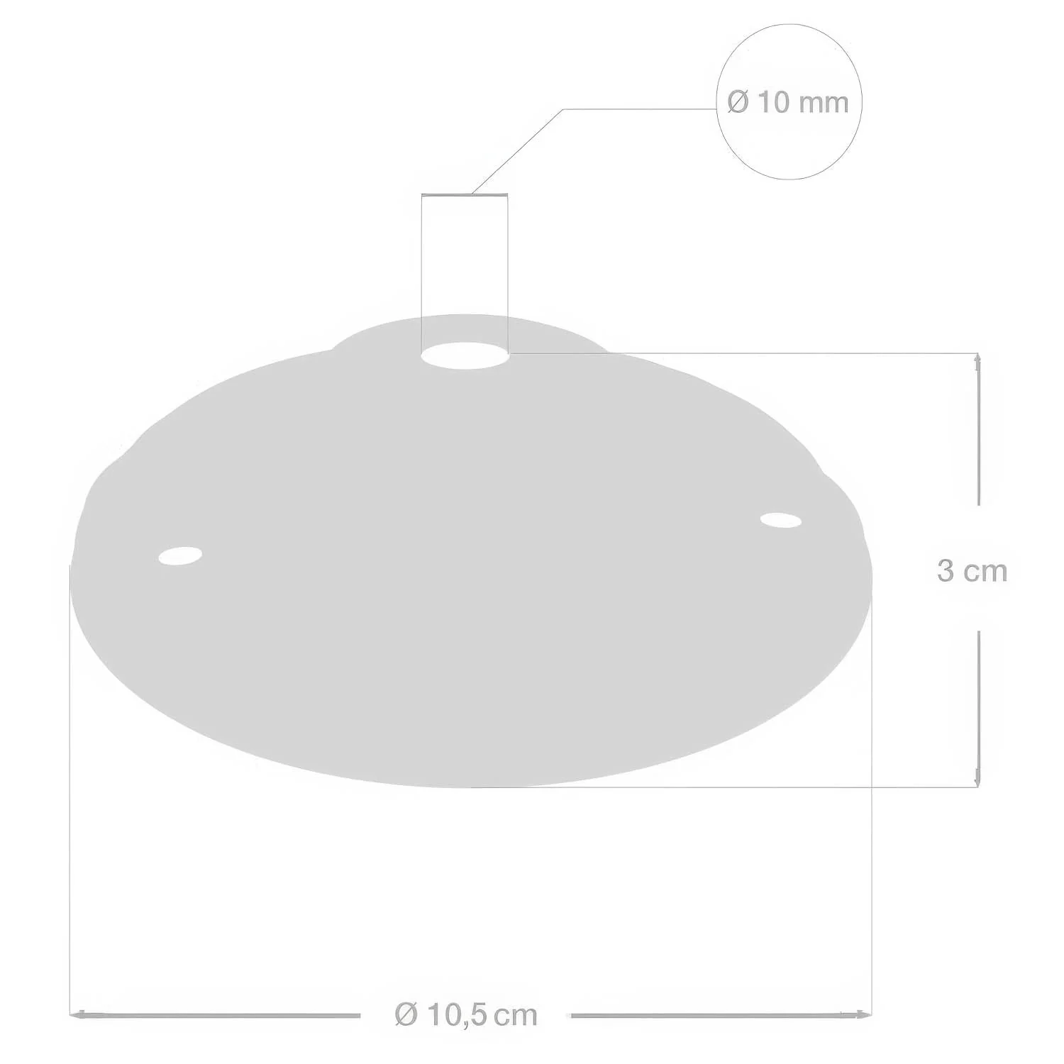 Porcelain ceiling rose kit - Grey - Image 5
