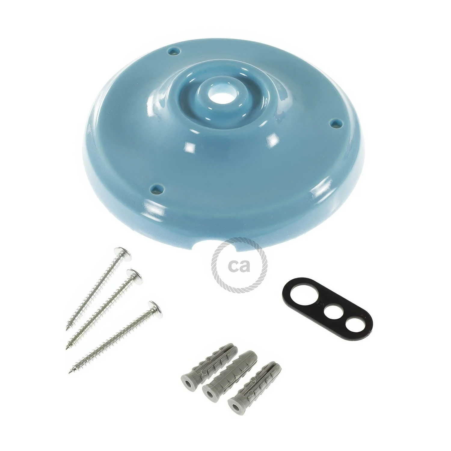 Porcelain ceiling rose kit - Blue - Image 3