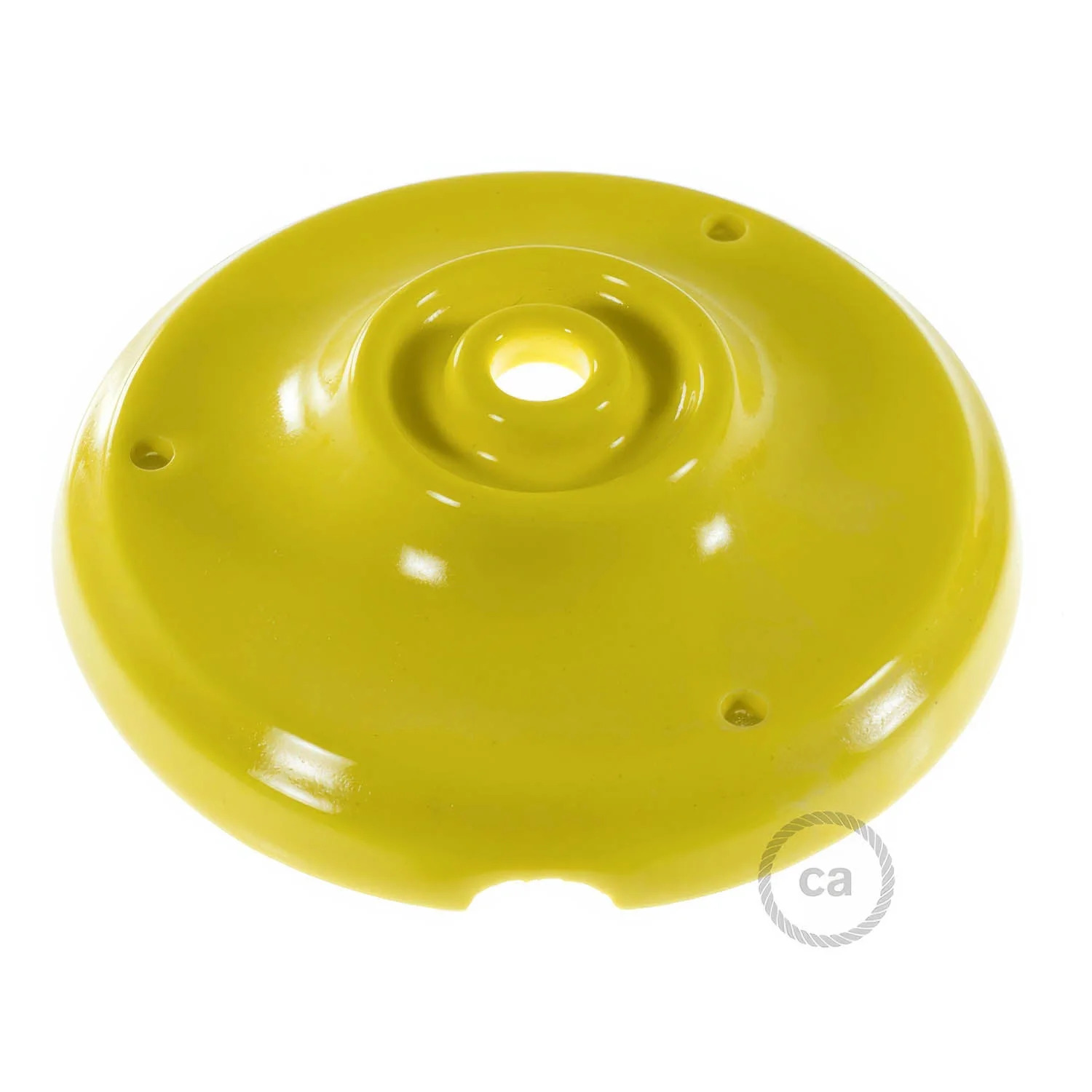 Porcelain ceiling rose kit - Yellow - Image 2