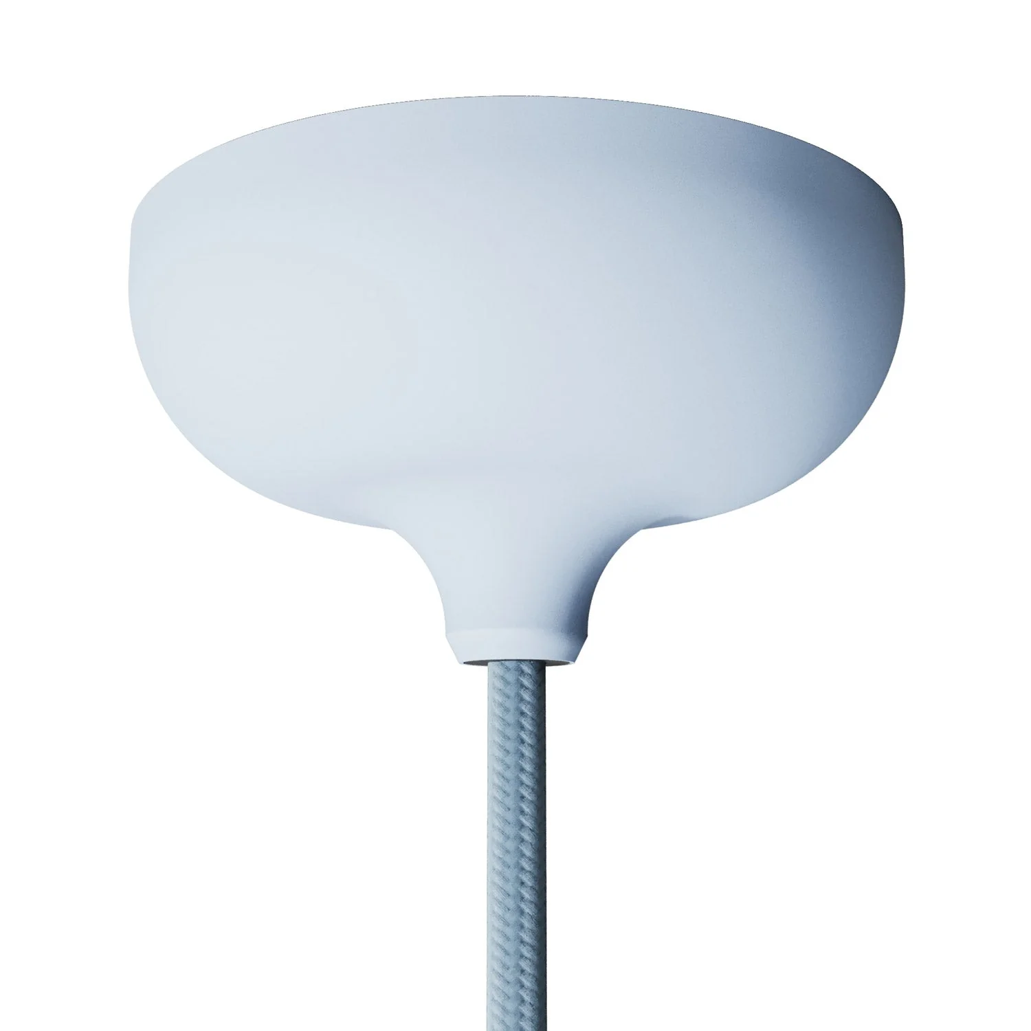 Silicone ceiling rose kit with central hole and provision for side hole - Sugar paper blue