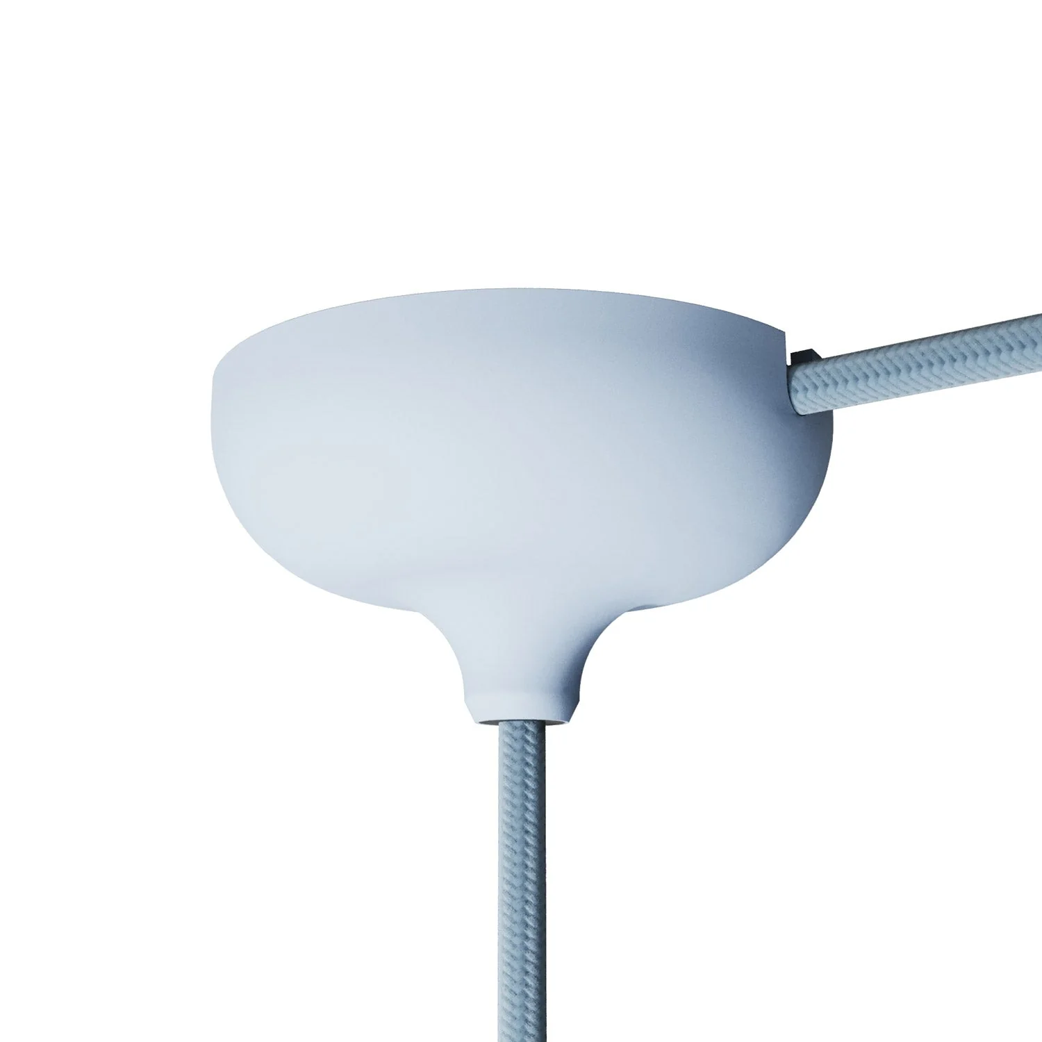 Silicone ceiling rose kit with central hole and provision for side hole - Sugar paper blue - Image 4