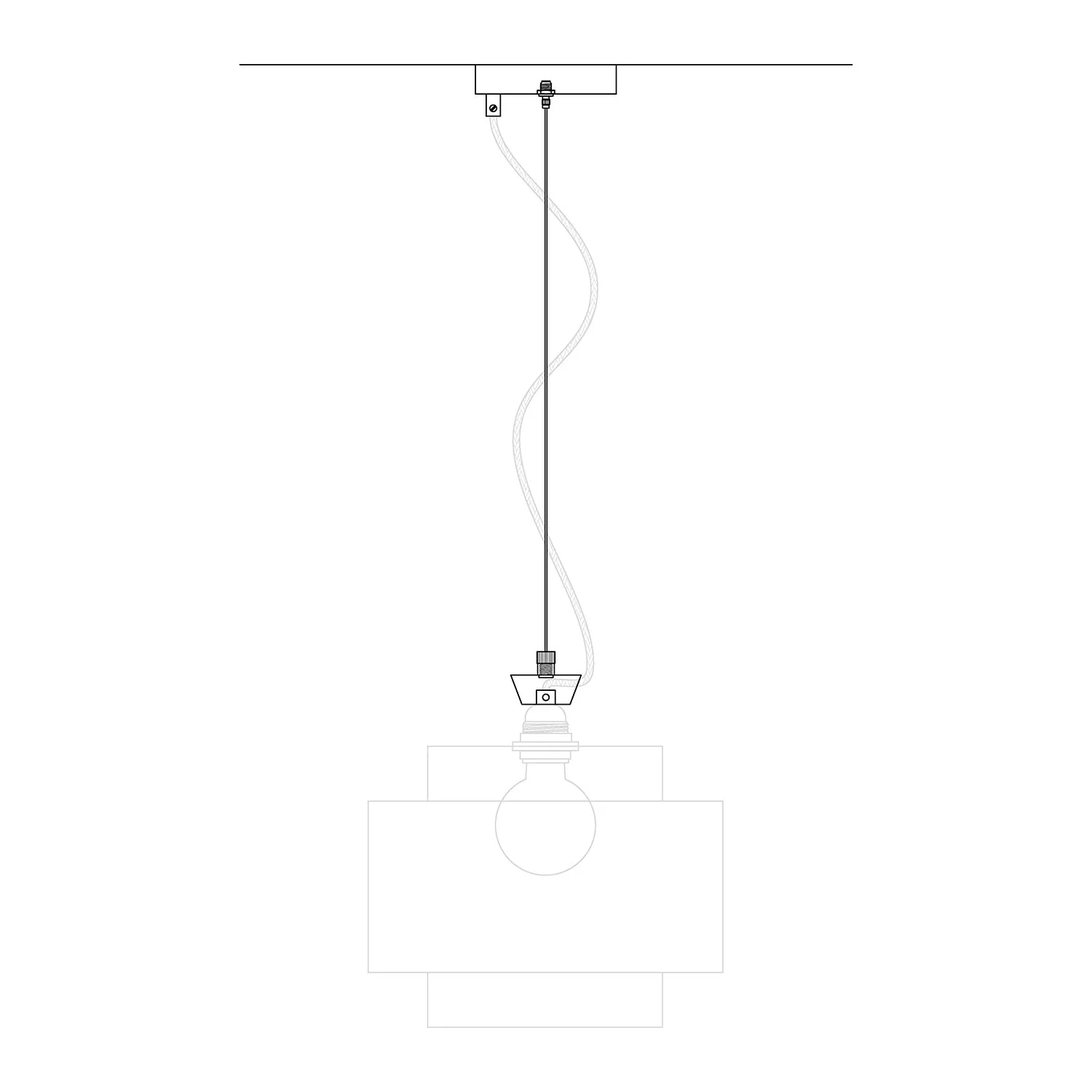 Ceiling canopy Kit Ø 120 mm with steel suspension and millimetric balancer - Matte White - Image 5