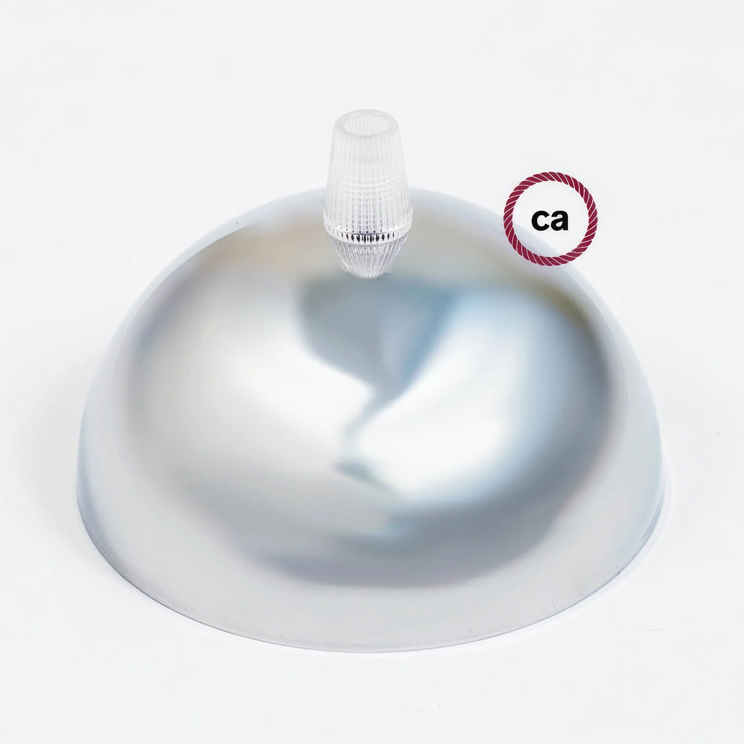 Painted metal hemispherical ceiling rose kit - Chrome - Image 2