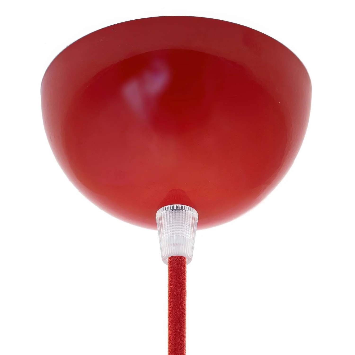 Hemispherical ceiling rose kit in painted metal – Red