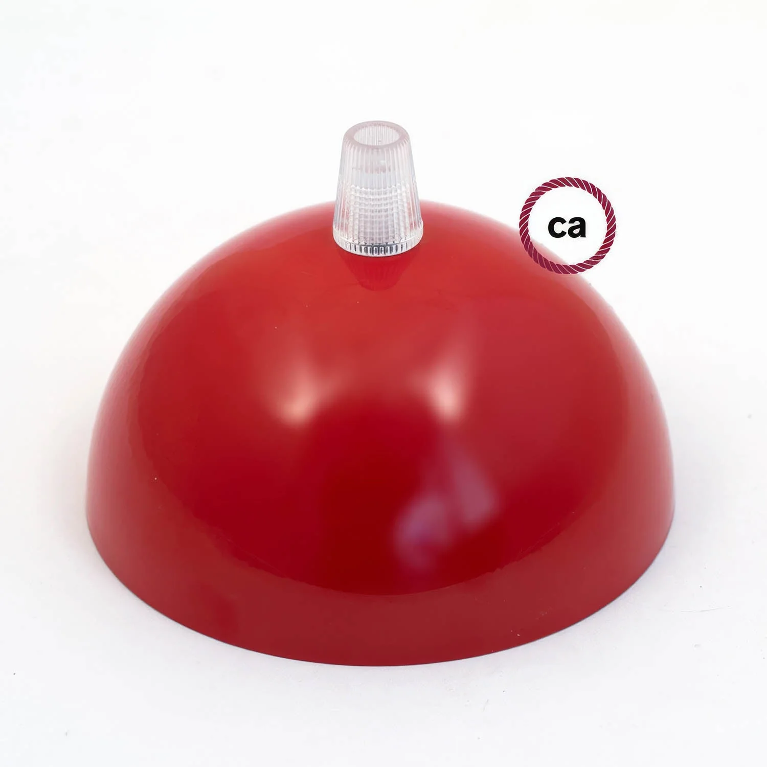 Hemispherical ceiling rose kit in painted metal – Red - Image 2