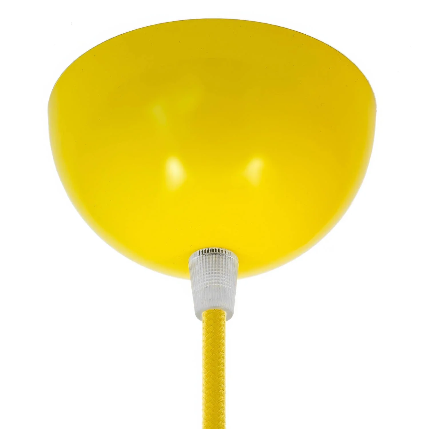 Painted metal hemispherical ceiling rose kit - Yellow