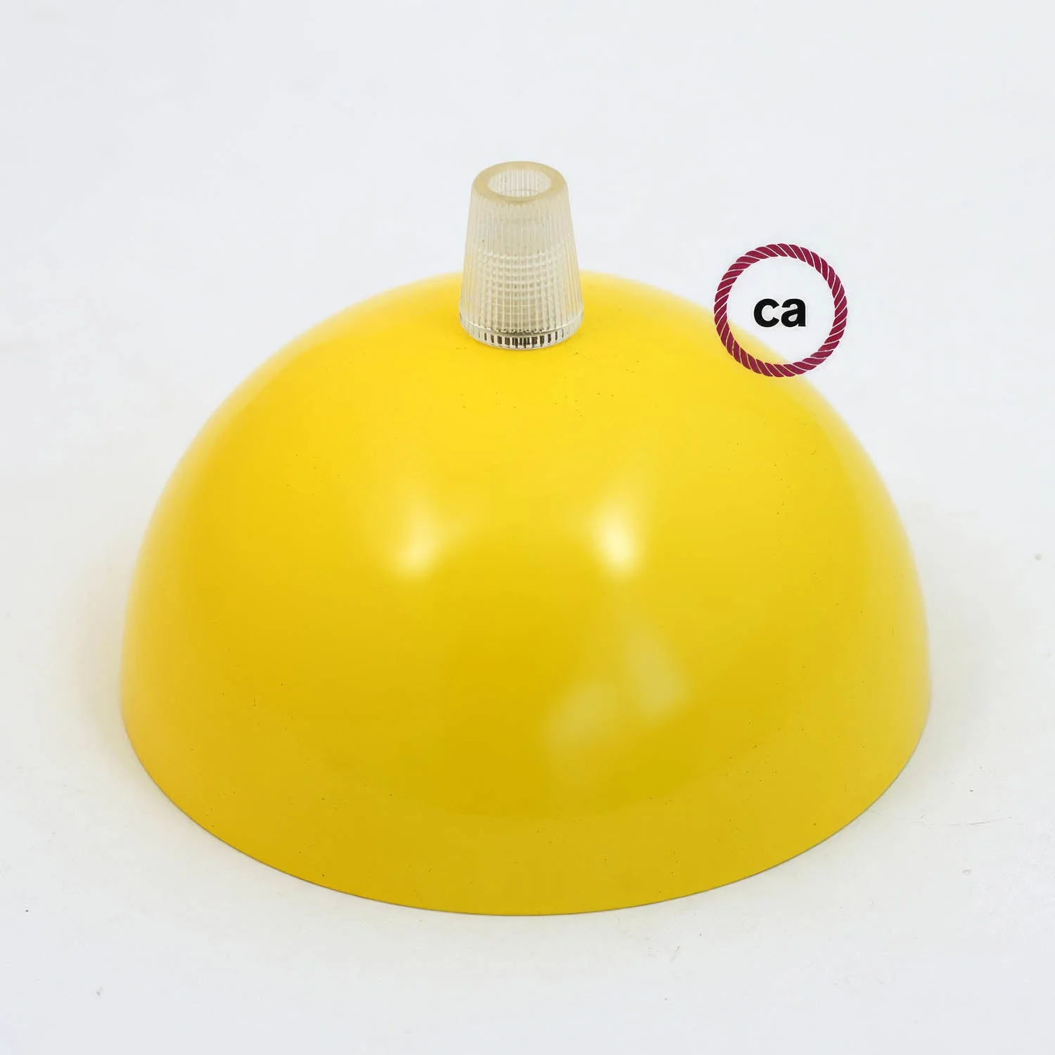 Painted metal hemispherical ceiling rose kit - Yellow - Image 2