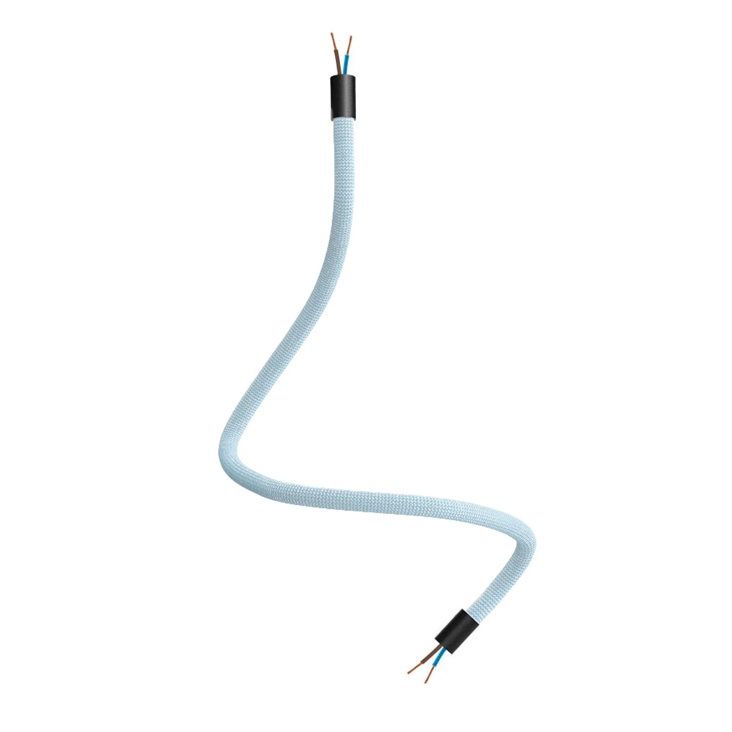 Creative Flex kit, flexible tube covered in RM76 Sugar Paper Blue fabric with metal terminals - Image 15