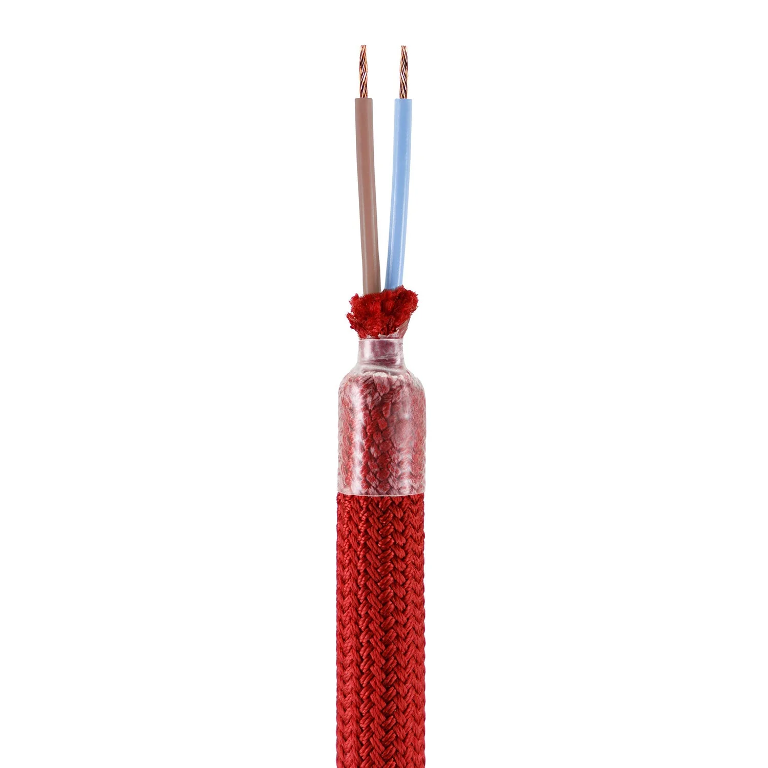 Creative Flex flexible extension tube covered in RM09 Red fabric with metal terminals - Image 2