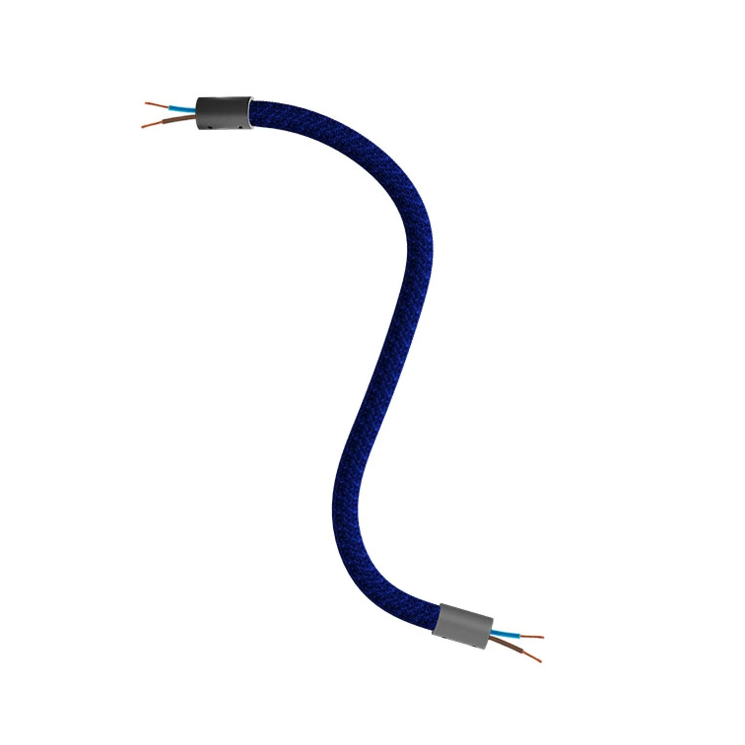 Creative Kit Flex flexible extension tube covered in RM20 dark blue fabric with metal terminals - Image 12