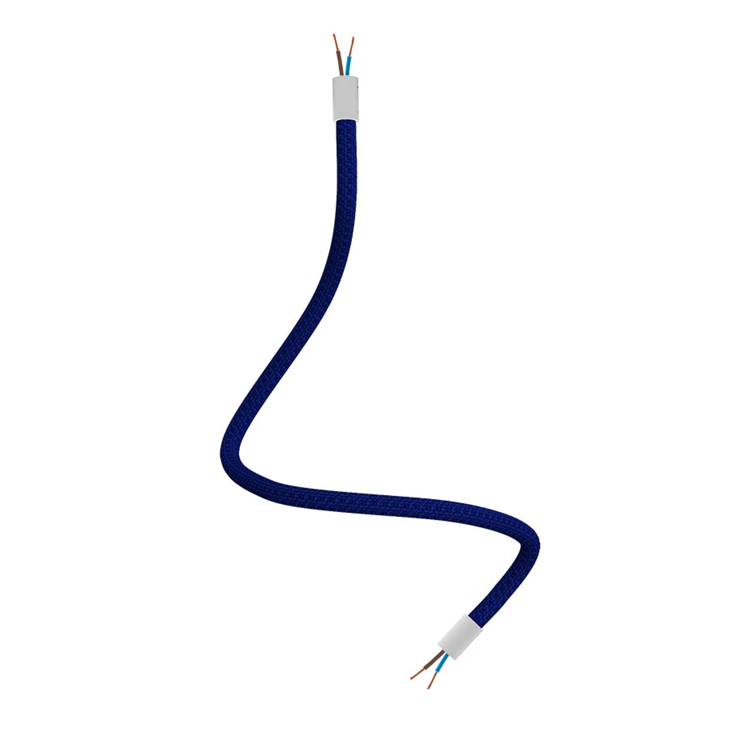 Creative Kit Flex flexible extension tube covered in RM20 dark blue fabric with metal terminals - Image 6