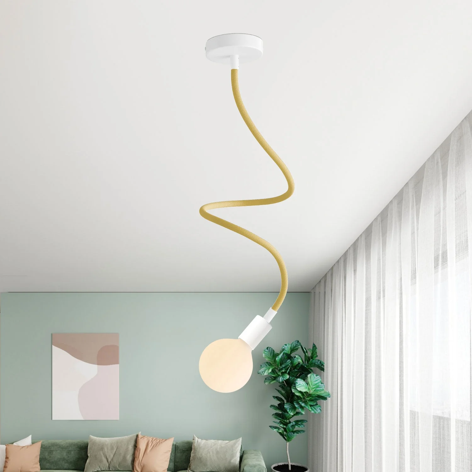 Creative Flex fabric-covered flexible tube RM79 Mustard with metal terminals - Image 10