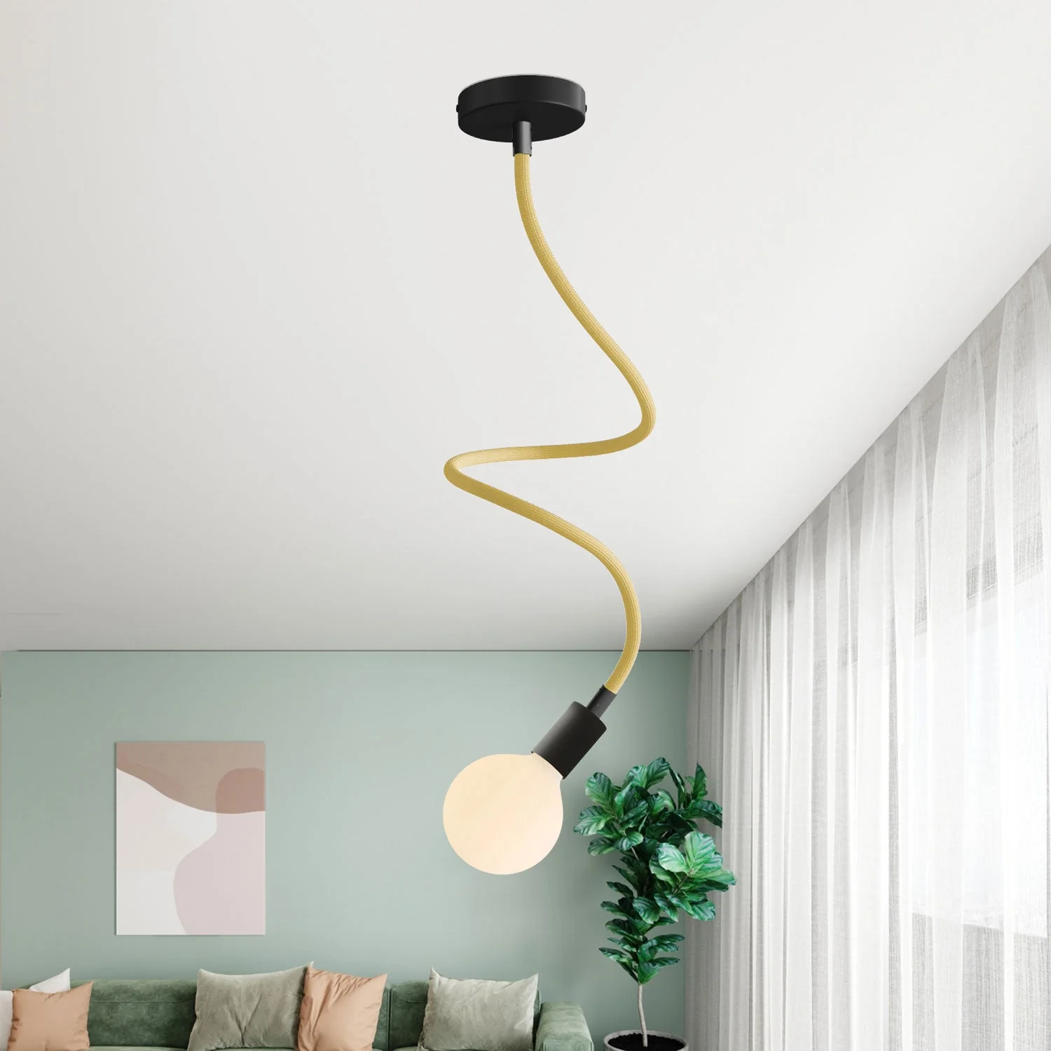 Creative Flex fabric-covered flexible tube RM79 Mustard with metal terminals - Image 18