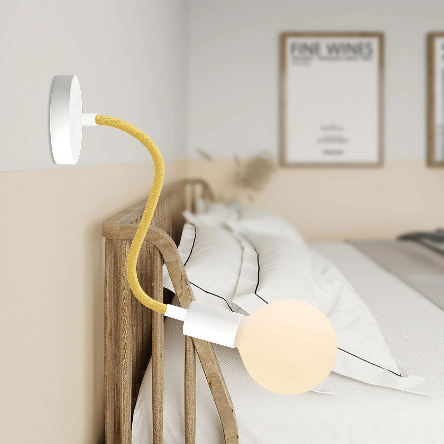 Creative Flex fabric-covered flexible tube RM79 Mustard with metal terminals - Image 3