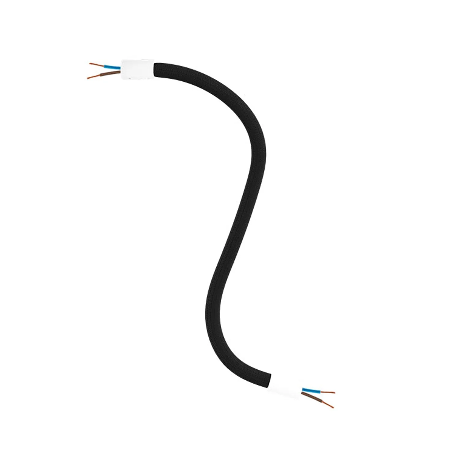 Kit Creative Flex extension flexible tube covered in RM04 Black fabric with metal terminals