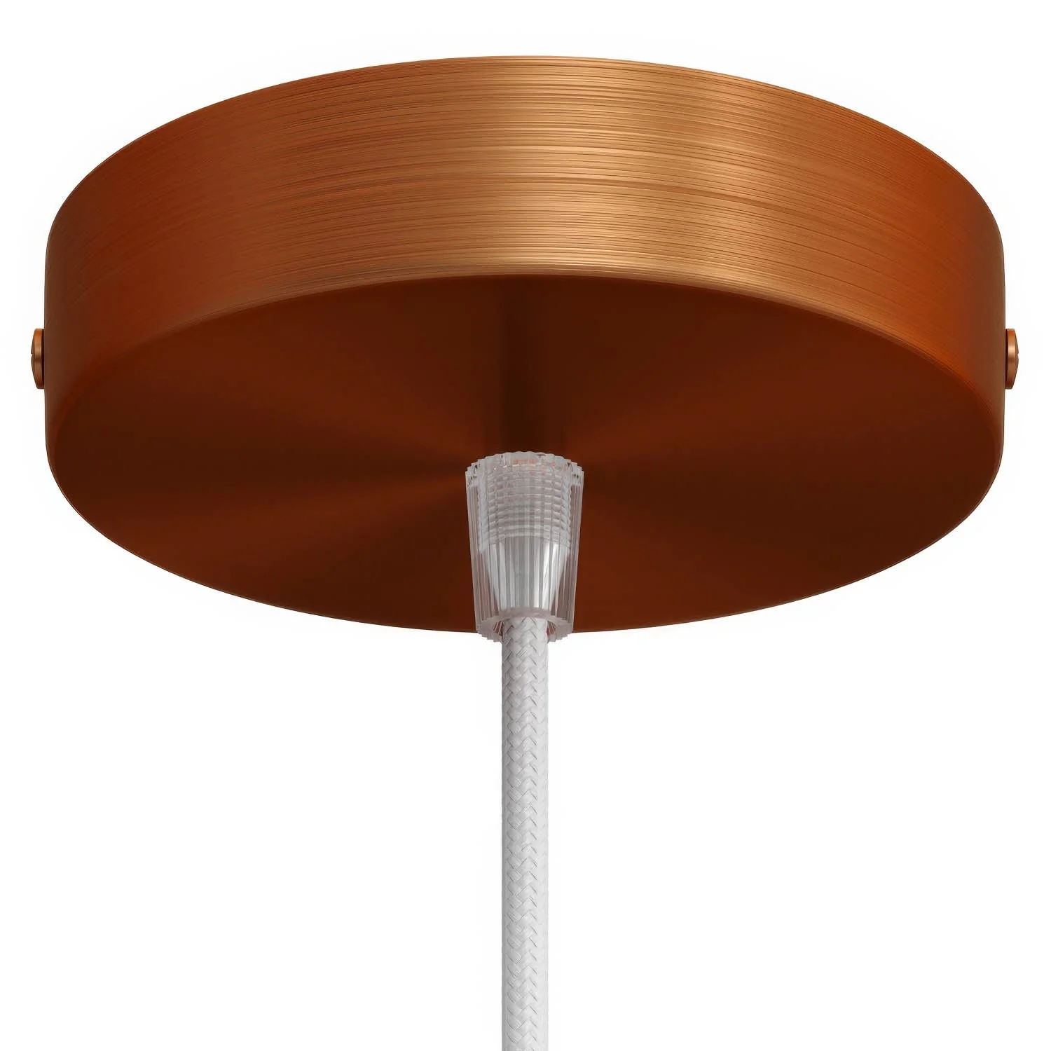 Cylindrical metal ceiling rose kit - Satin copper