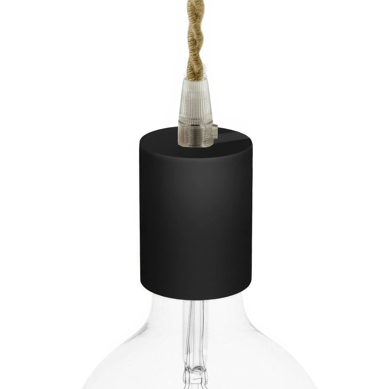 E27 wooden lamp holder kit - Black