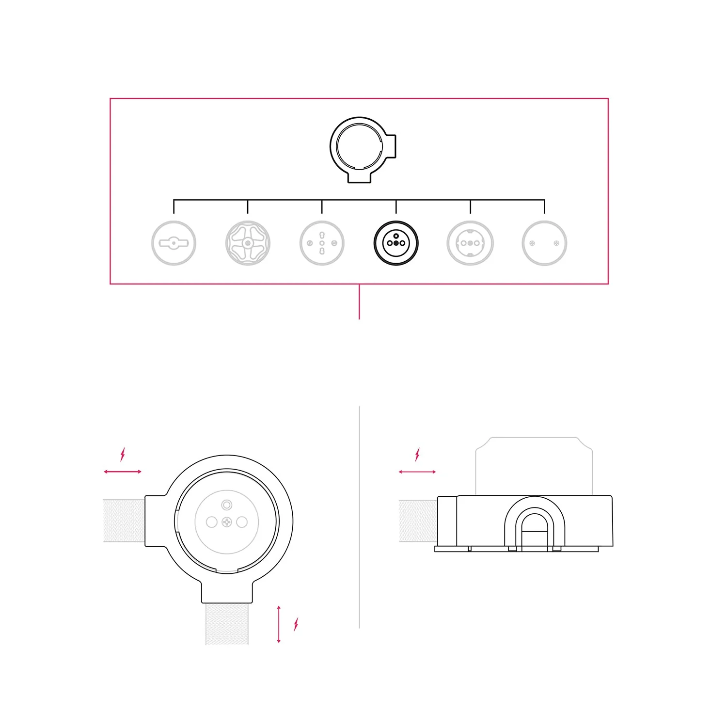 French type wall socket kit and base for Creative-Tubes in porcelain - White - Image 14