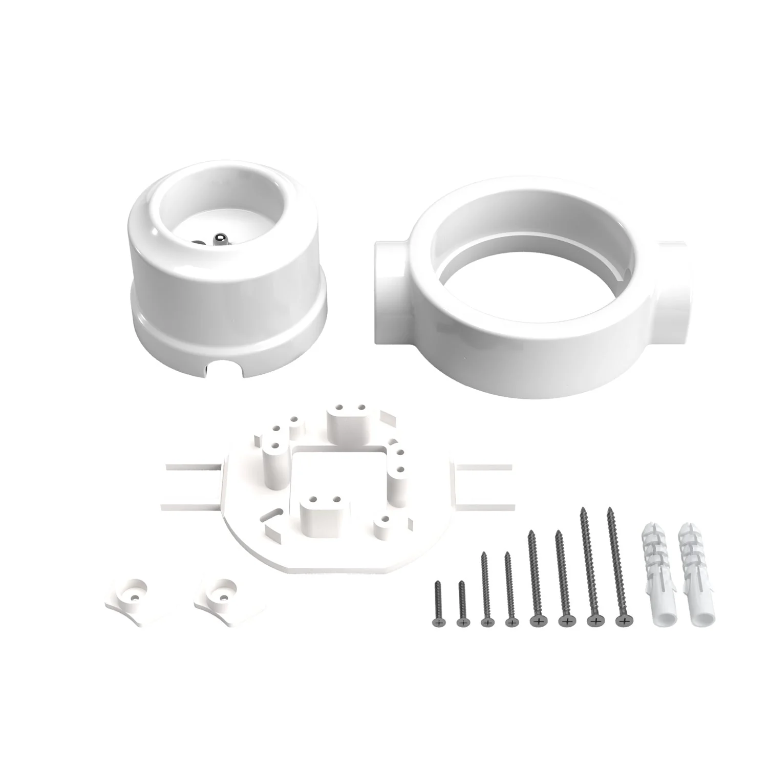 French type wall socket kit and base for Creative-Tubes in porcelain - White - Image 17