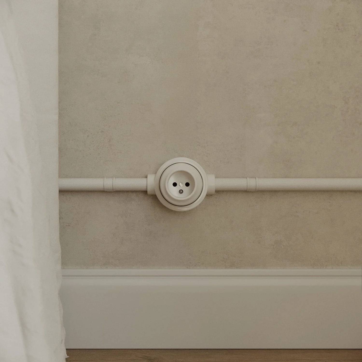 French type wall socket kit and base for Creative-Tubes in porcelain - White - Image 18