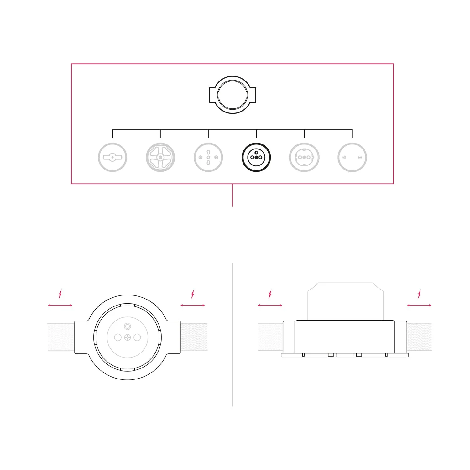 French type wall socket kit and base for Creative-Tubes in porcelain - White - Image 21