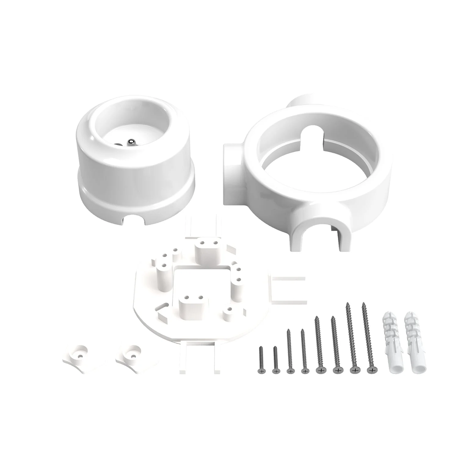 French type wall socket kit and base for Creative-Tubes in porcelain - White - Image 24