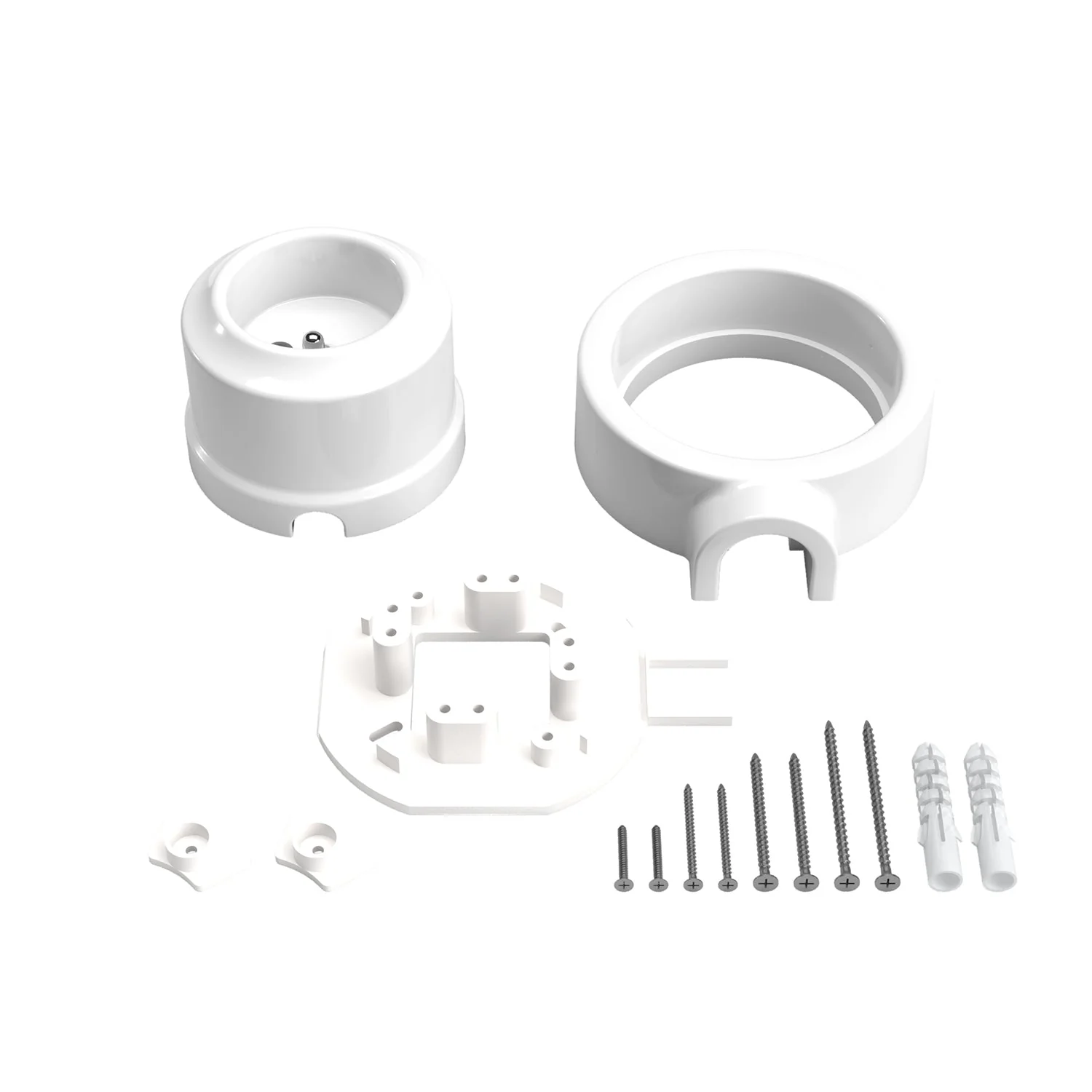 French type wall socket kit and base for Creative-Tubes in porcelain - White - Image 3
