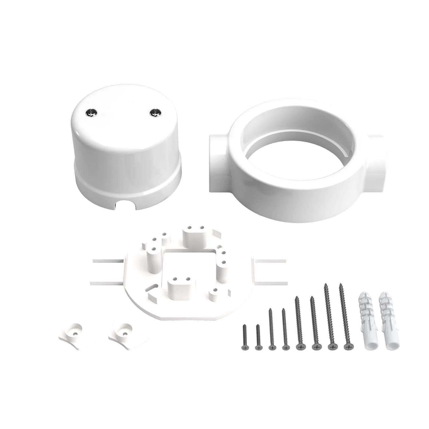 Junction box kit and base for Creative-Tubes in porcelain - White - Image 17