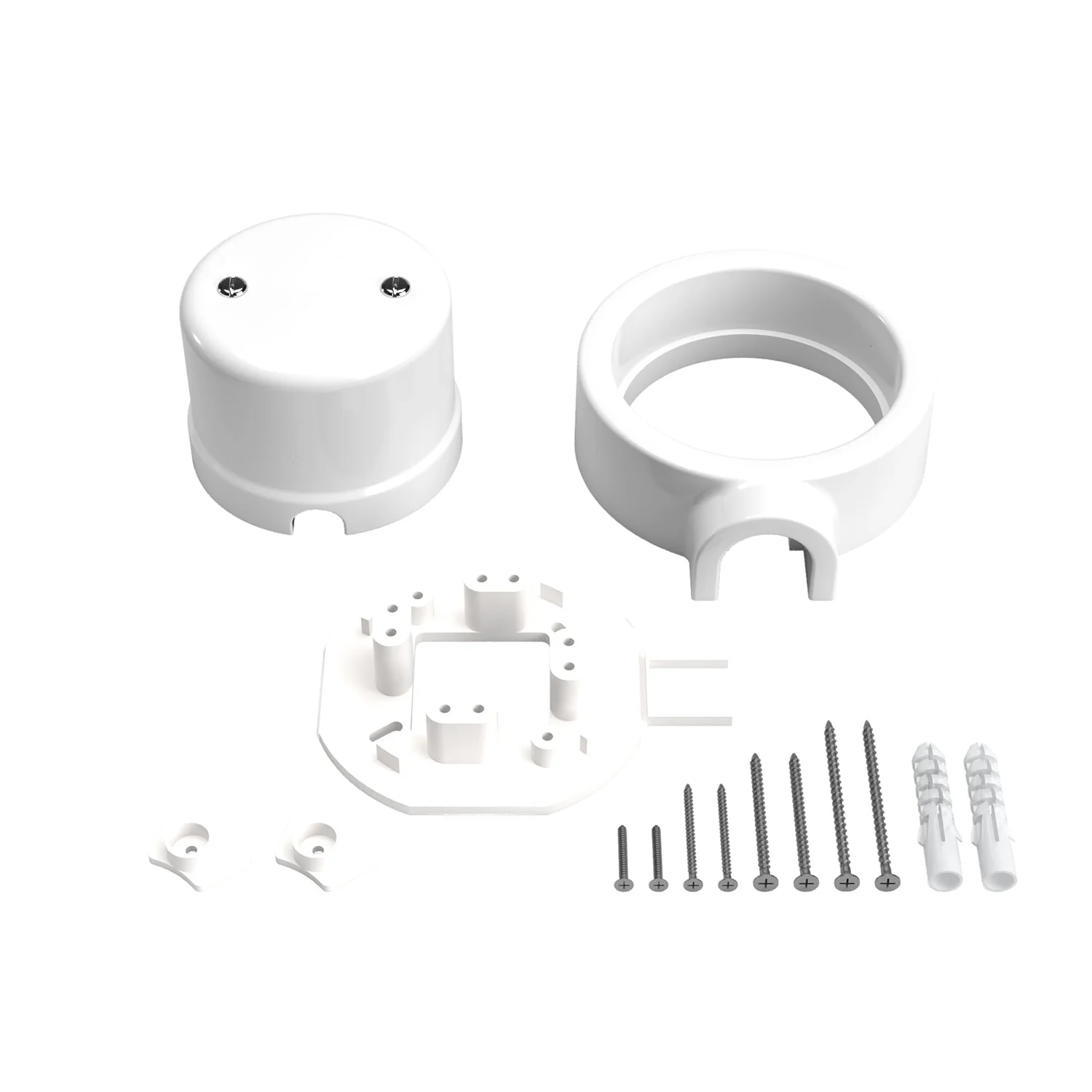 Junction box kit and base for Creative-Tubes in porcelain - White - Image 3
