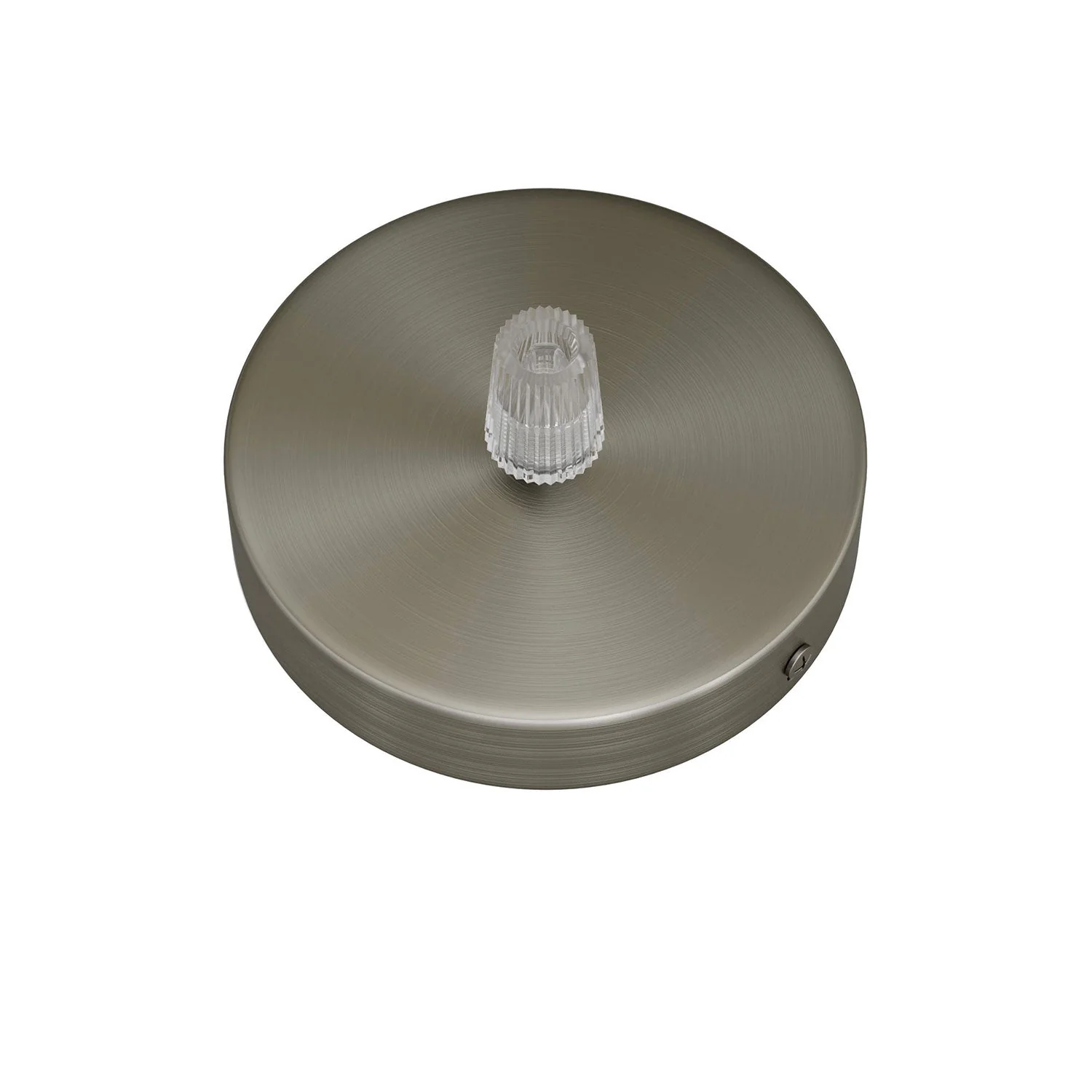 Mini cylindrical ceiling rose kit in metal with 1 central hole - Satin titanium - Image 2