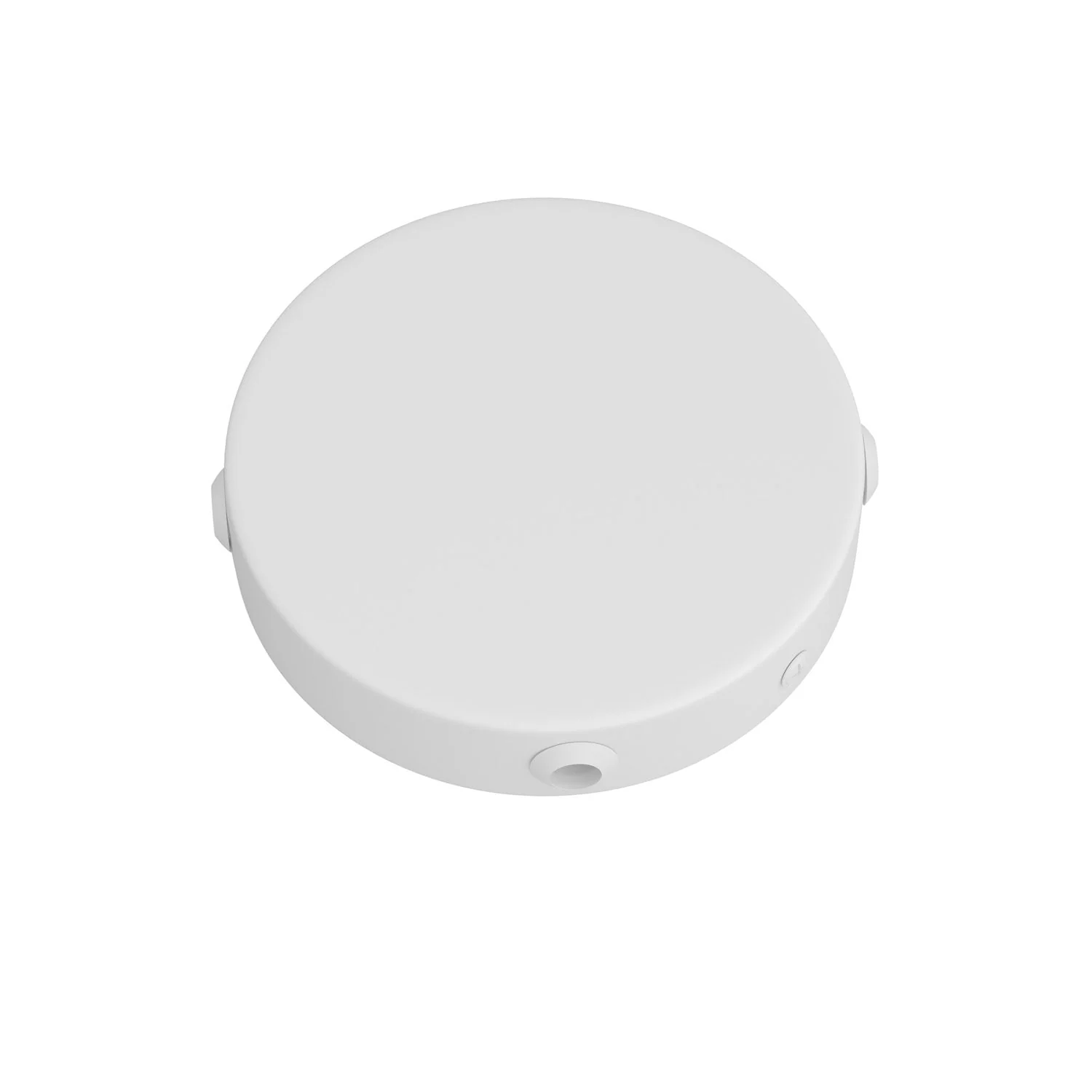 Mini cylindrical ceiling rose kit in metal with 4 side holes (junction box) - Matt white - Image 2