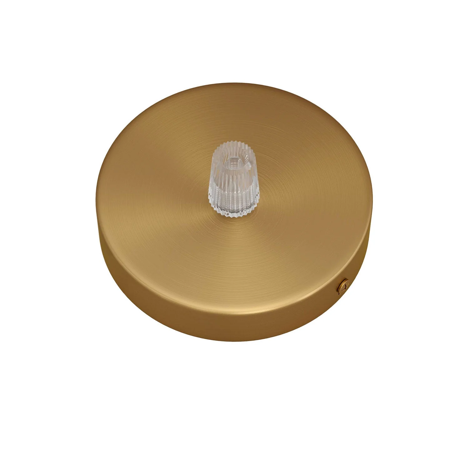 Mini cylindrical metal ceiling rose kit with 1 central hole - Satin bronze - Image 2