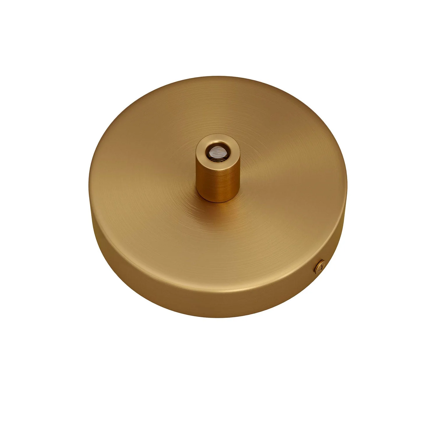 Mini cylindrical metal ceiling rose kit with 1 central hole - Satin bronze - Image 6