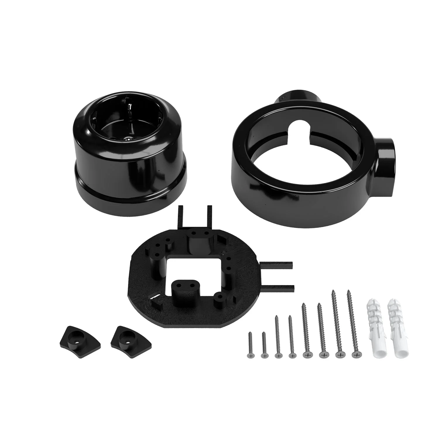 Schuko wall socket kit and base for Creative-Tubes in porcelain - Black - Image 10